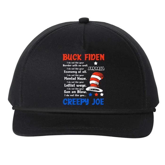 Buck Fiden I Do Not Like Your Border With No Wall Snapback Five-Panel Rope Hat