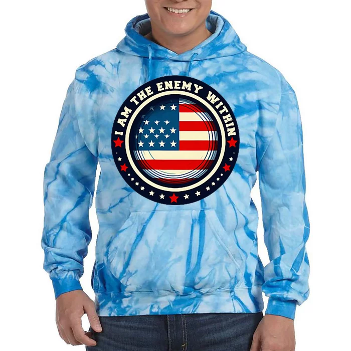 Badge For I Am The Enemy 2024 Kamala Harris Tie Dye Hoodie