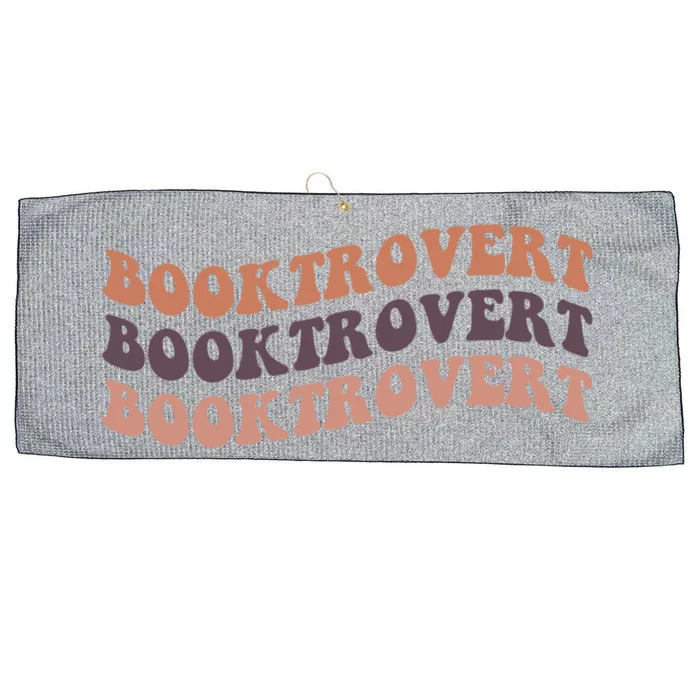 Booktrovert Funny Introvert Book Lover Bookworm Gift Large Microfiber Waffle Golf Towel