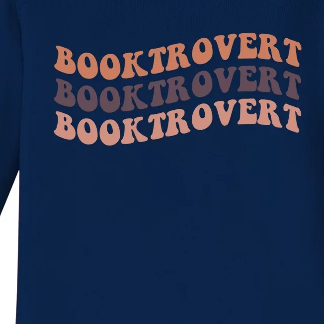 Booktrovert Funny Introvert Book Lover Bookworm Gift Baby Long Sleeve Bodysuit