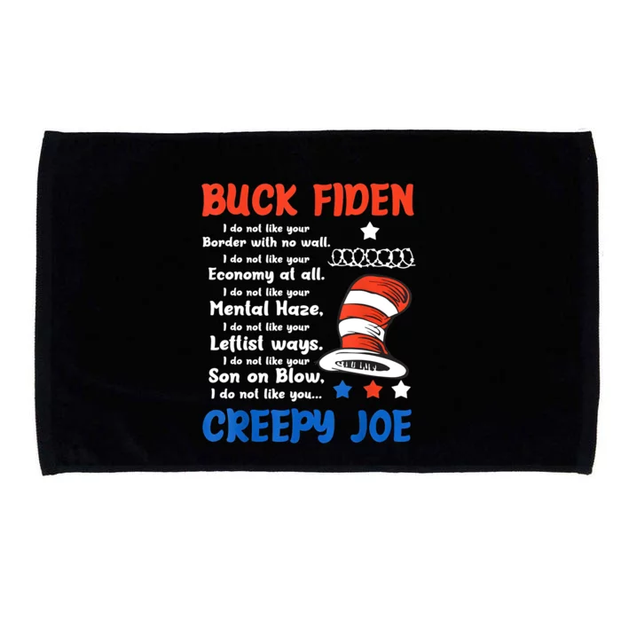 Buck Fiden I Do Not Like Your Border With No Wall Us Flag Microfiber Hand Towel