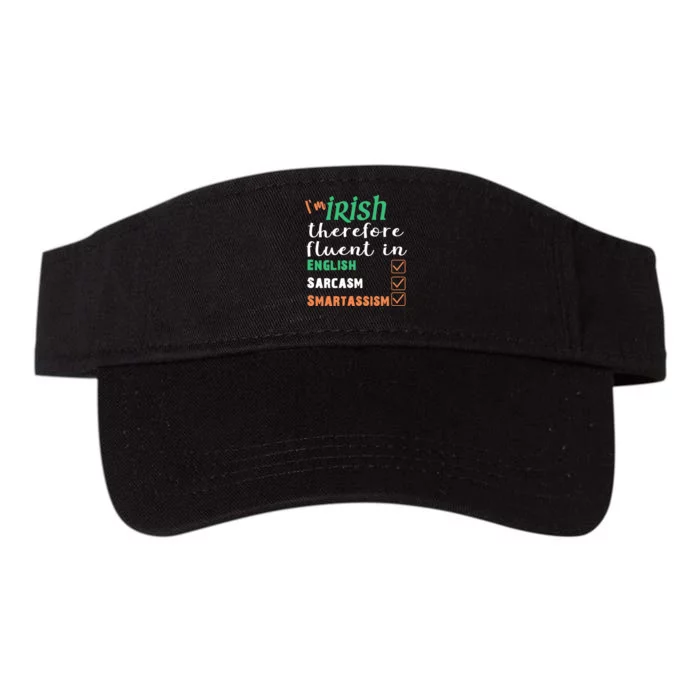 Best Funny Irish Fluent in Smart St Patricks Gift Valucap Bio-Washed Visor