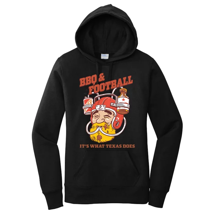 Bbq & Football ItS What Texas Does Women's Pullover Hoodie