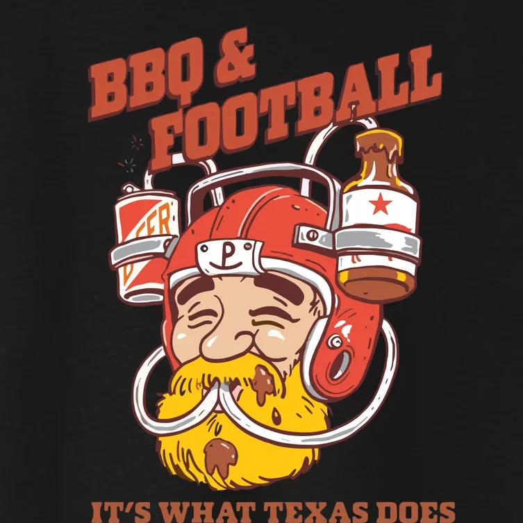 Bbq & Football ItS What Texas Does Women's Crop Top Tee