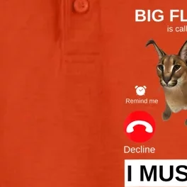 Big Floppa Is Calling Funny Caracal Big Cat Meme Dry Zone Grid Performance Polo