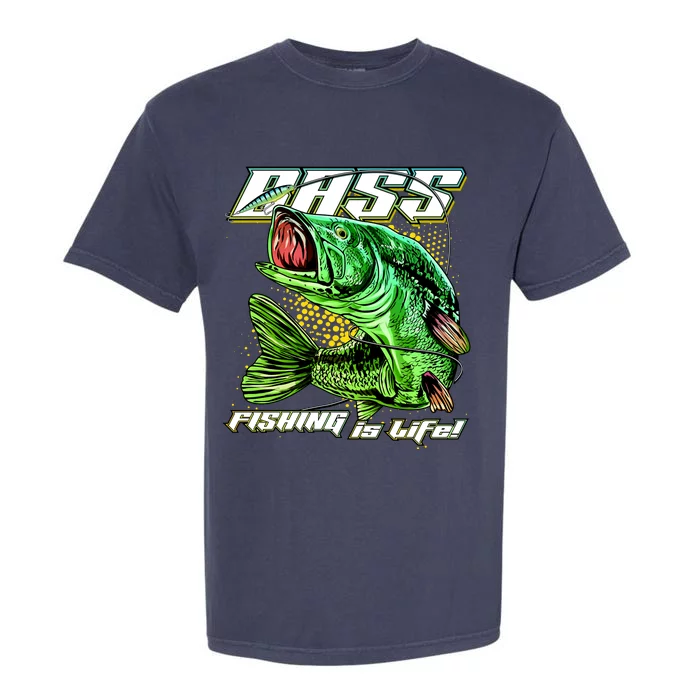 Bass Fishing Is Life Garment-Dyed Heavyweight T-Shirt