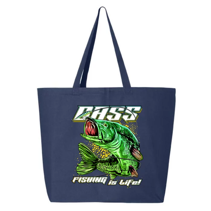 Bass Fishing Is Life 25L Jumbo Tote