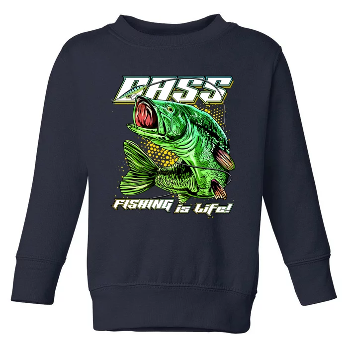 Bass Fishing Is Life Toddler Sweatshirt