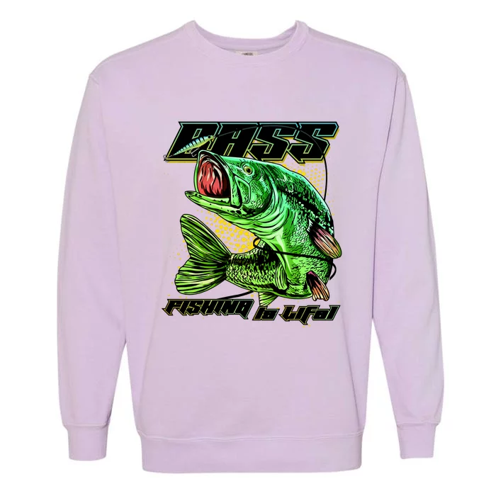 Bass Fishing Is Life Garment-Dyed Sweatshirt