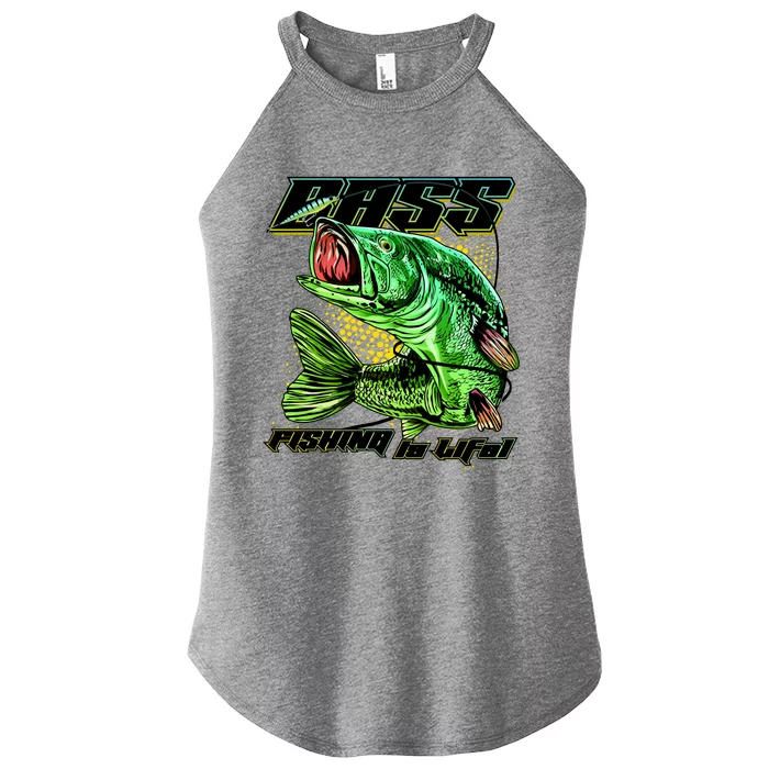 Bass Fishing Is Life Women’s Perfect Tri Rocker Tank