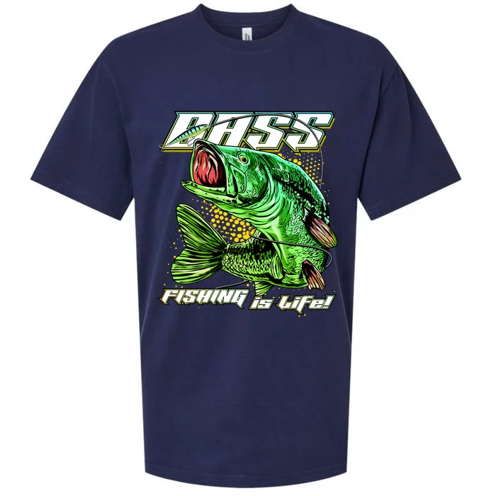 Bass Fishing Is Life Sueded Cloud Jersey T-Shirt