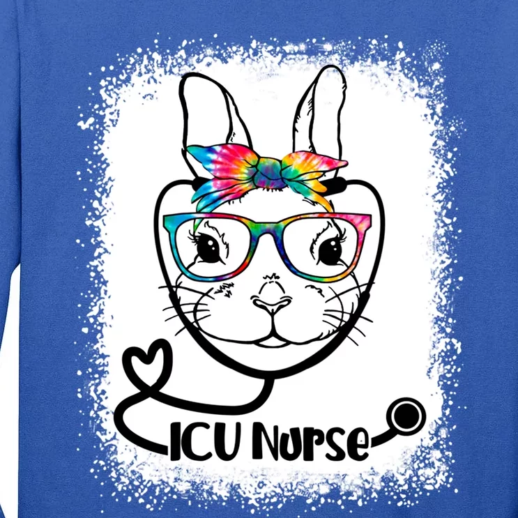 Bunny Face Icu Nurse Glasses Nurse Easter Day Gift Tall Long Sleeve T-Shirt