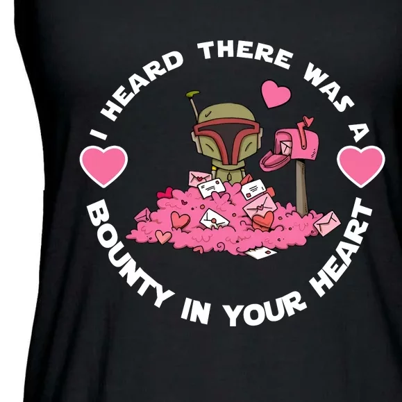 Boba Fett I Heard There Was A Bounty On Your Heart Ladies Essential Flowy Tank