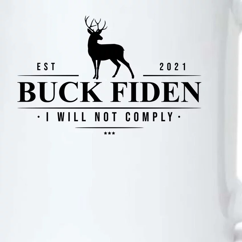 Buck Fiden I Will Not Comply Deer Black Color Changing Mug