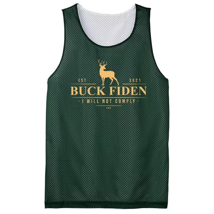 Buck Fiden I Will Not Comply Deer Mesh Reversible Basketball Jersey Tank