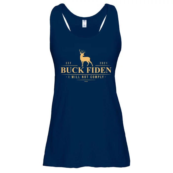 Buck Fiden I Will Not Comply Deer Ladies Essential Flowy Tank