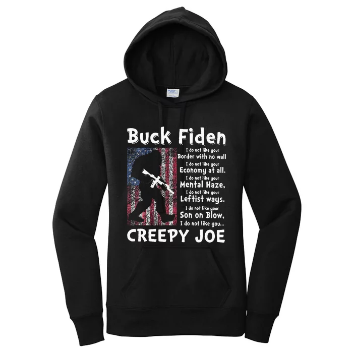 Buck Fiden I Do Not Like Your Border With No Wall Women's Pullover Hoodie