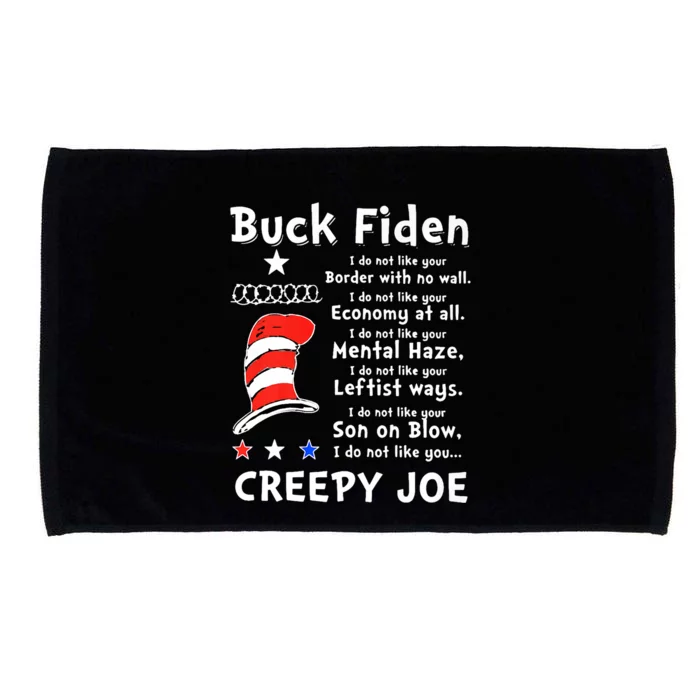 Buck Fiden I Do Not Like Your Border With No Wall Us Flag Microfiber Hand Towel