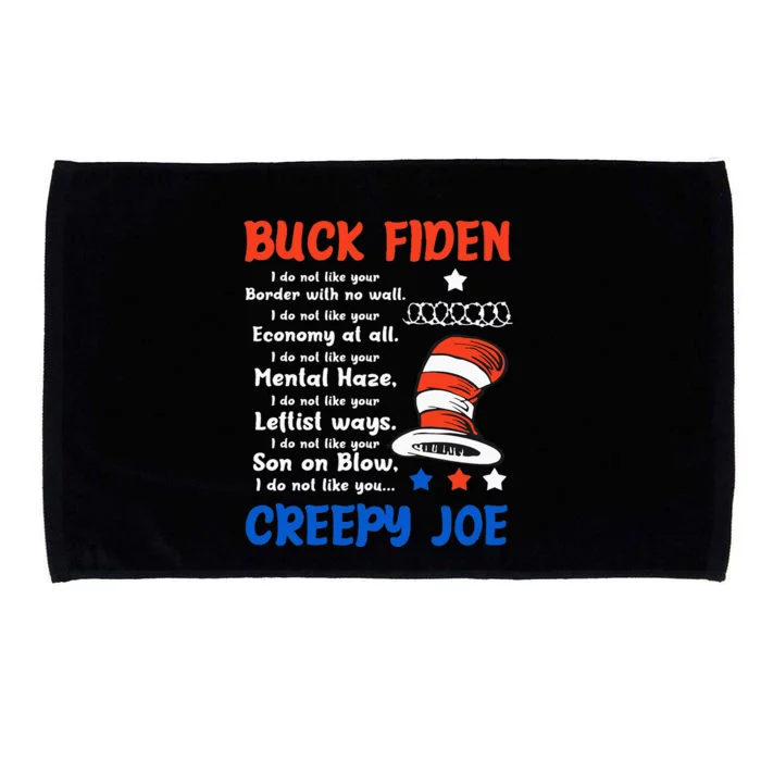 Buck Fiden I Do Not Like Your Border With No Wall Us Flag Microfiber Hand Towel