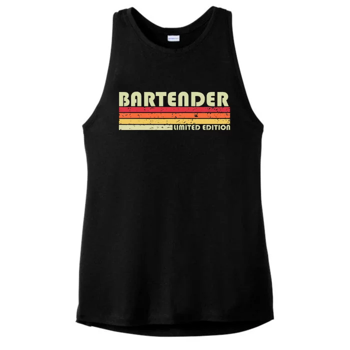 BARTENDER Funny Job Title Profession Birthday Worker Idea Ladies Tri-Blend Wicking Tank