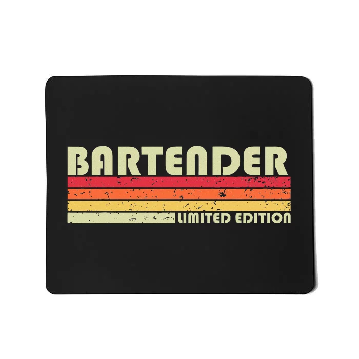 BARTENDER Funny Job Title Profession Birthday Worker Idea Mousepad