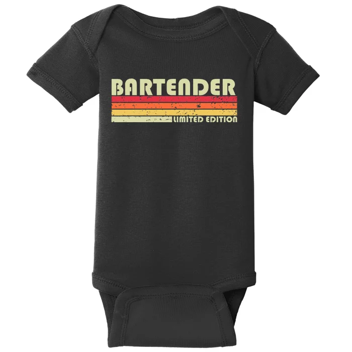 BARTENDER Funny Job Title Profession Birthday Worker Idea Baby Bodysuit