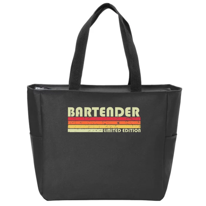 BARTENDER Funny Job Title Profession Birthday Worker Idea Zip Tote Bag