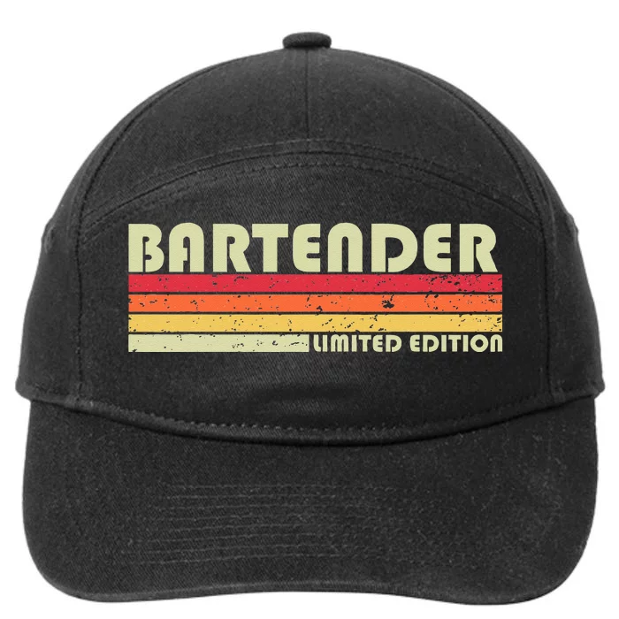 BARTENDER Funny Job Title Profession Birthday Worker Idea 7-Panel Snapback Hat