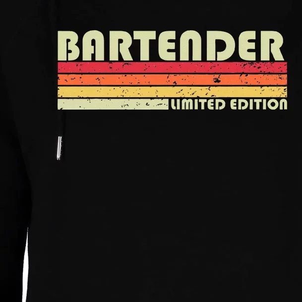 BARTENDER Funny Job Title Profession Birthday Worker Idea Womens Funnel Neck Pullover Hood