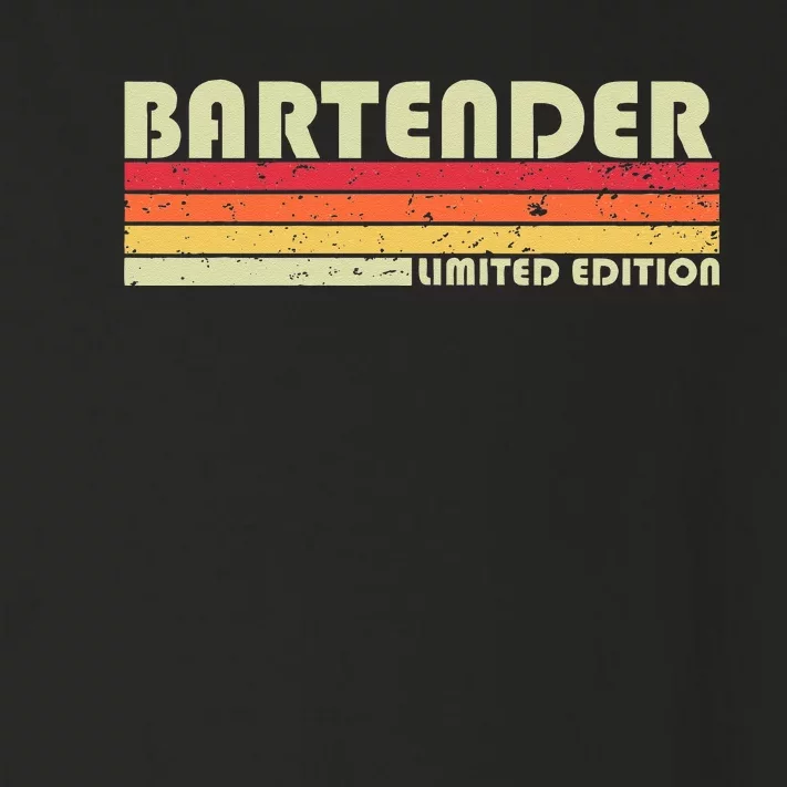 BARTENDER Funny Job Title Profession Birthday Worker Idea Toddler Long Sleeve Shirt