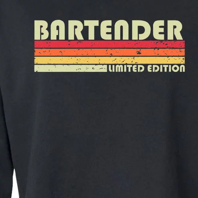 BARTENDER Funny Job Title Profession Birthday Worker Idea Cropped Pullover Crew