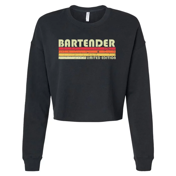 BARTENDER Funny Job Title Profession Birthday Worker Idea Cropped Pullover Crew