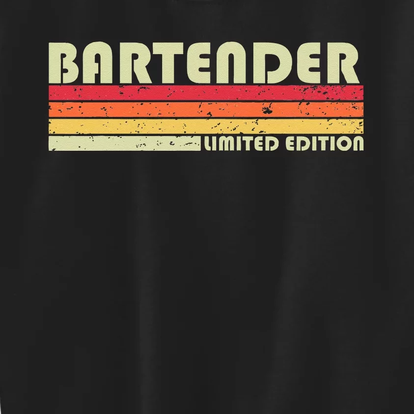 BARTENDER Funny Job Title Profession Birthday Worker Idea Kids Sweatshirt