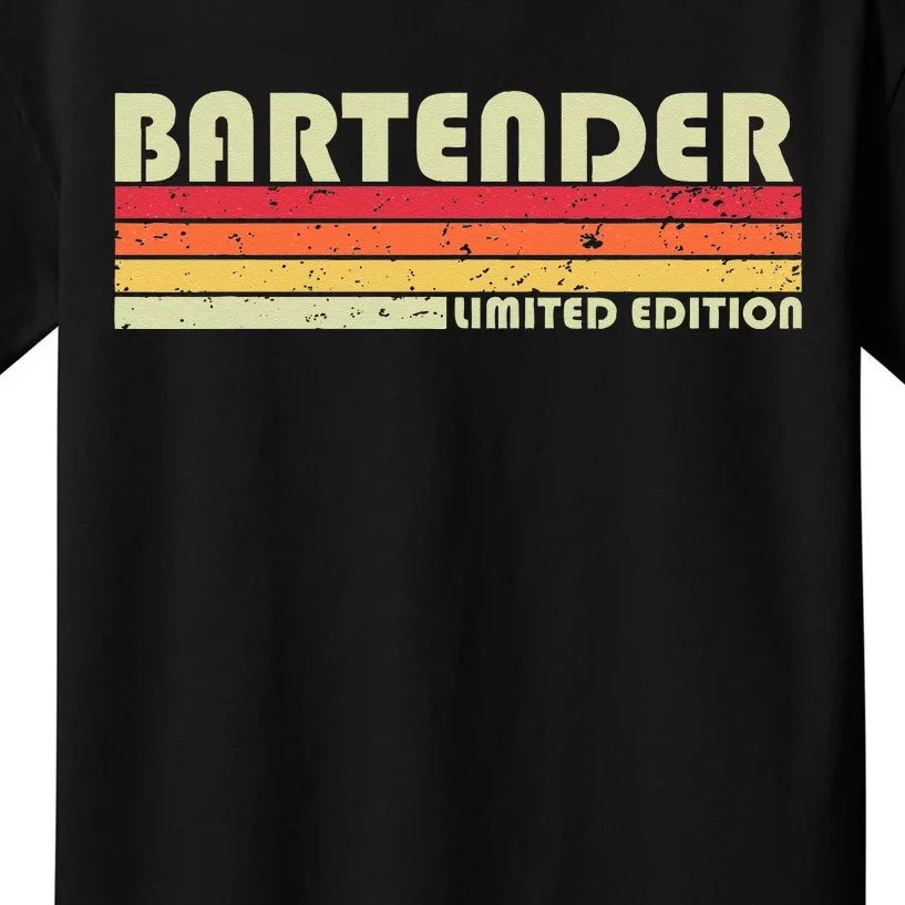 BARTENDER Funny Job Title Profession Birthday Worker Idea Kids T-Shirt