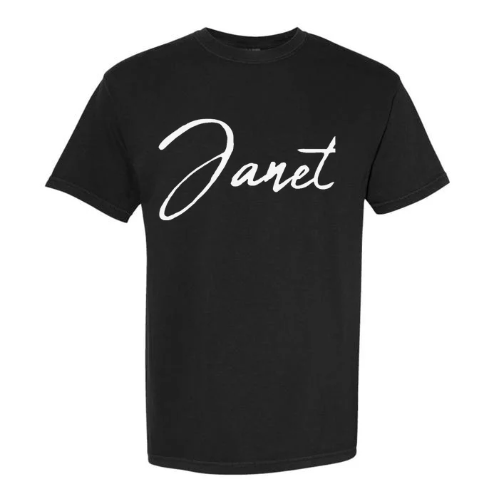 Beautiful Feminine Janet Handwritten Font Garment-Dyed Heavyweight T-Shirt