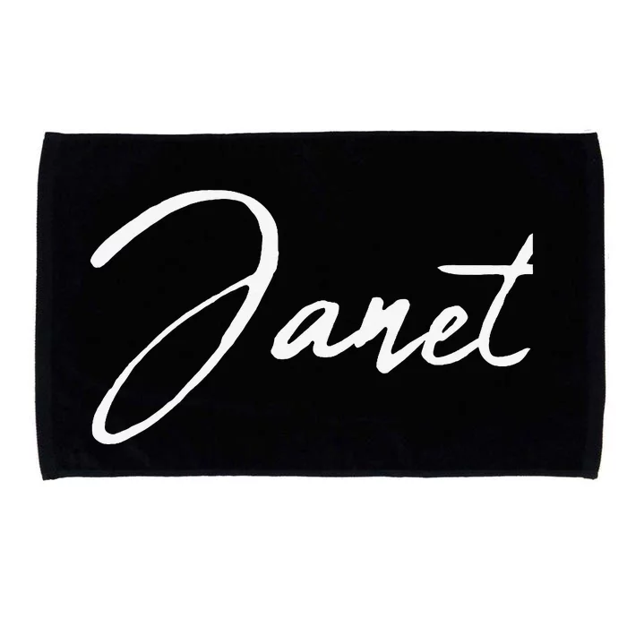 Beautiful Feminine Janet Handwritten Font Microfiber Hand Towel