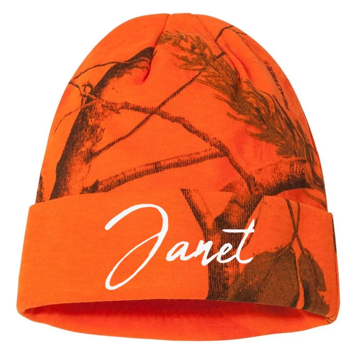 Beautiful Feminine Janet Handwritten Font Kati - 12in Camo Beanie