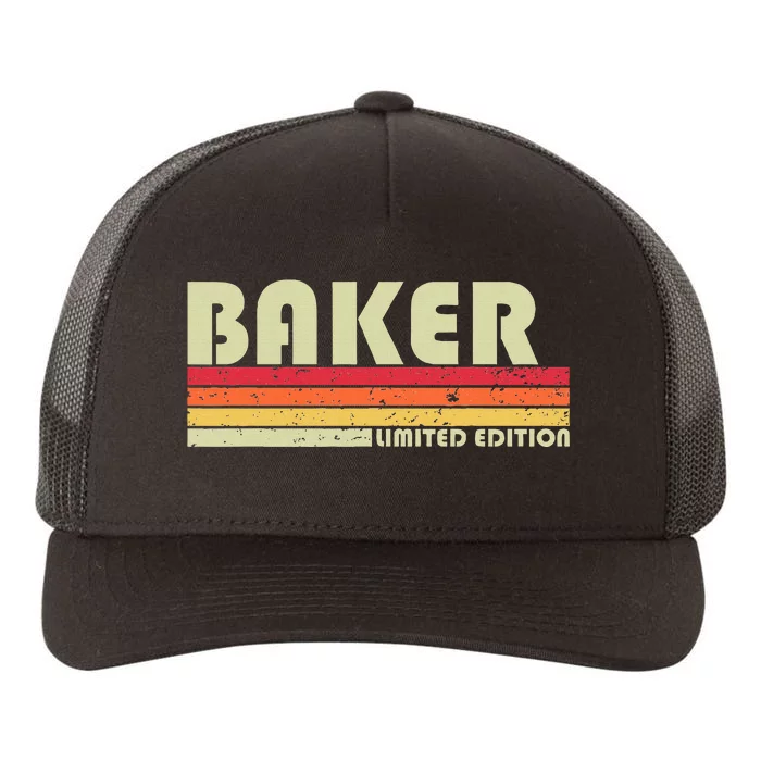 Baker Funny Job Title Profession Birthday Worker Idea Yupoong Adult 5-Panel Trucker Hat