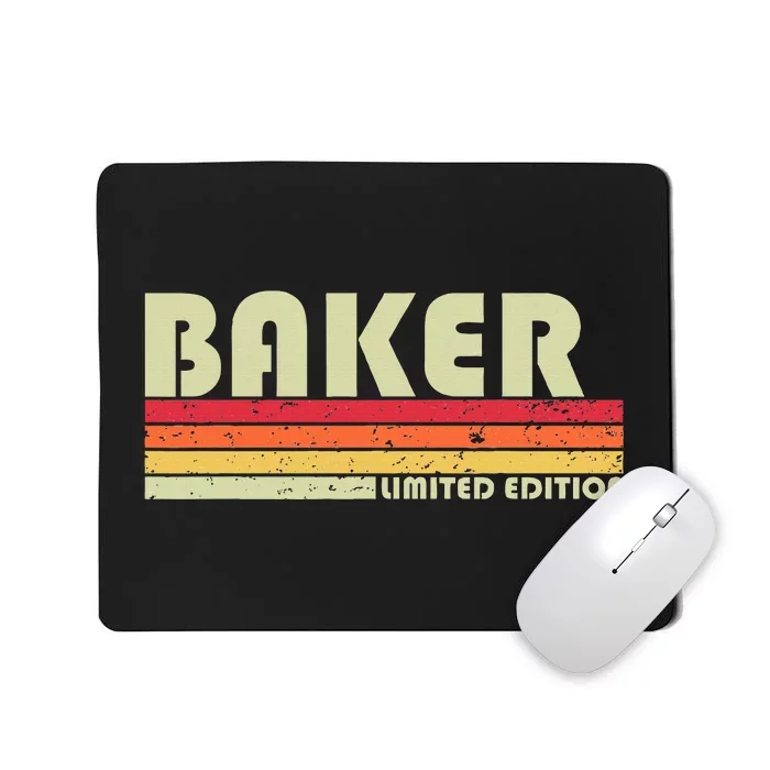 Baker Funny Job Title Profession Birthday Worker Idea Mousepad