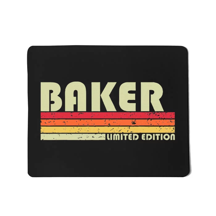 Baker Funny Job Title Profession Birthday Worker Idea Mousepad