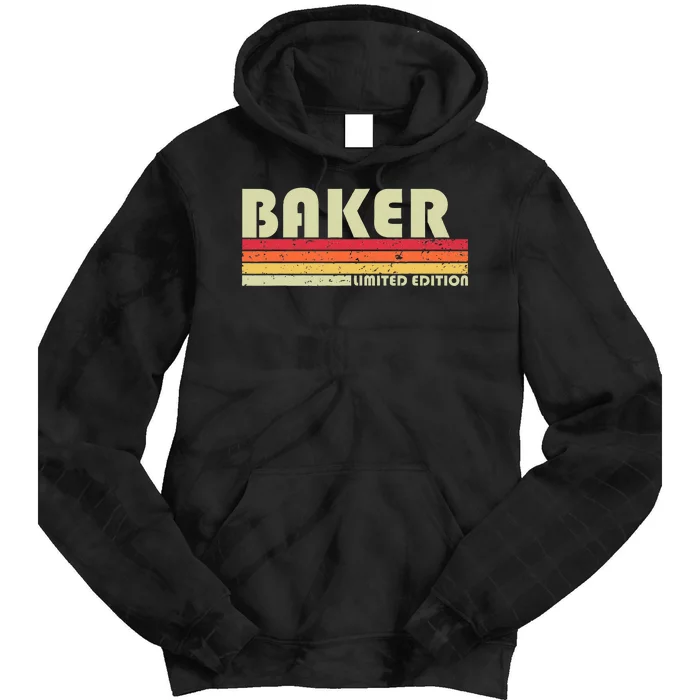 Baker Funny Job Title Profession Birthday Worker Idea Tie Dye Hoodie