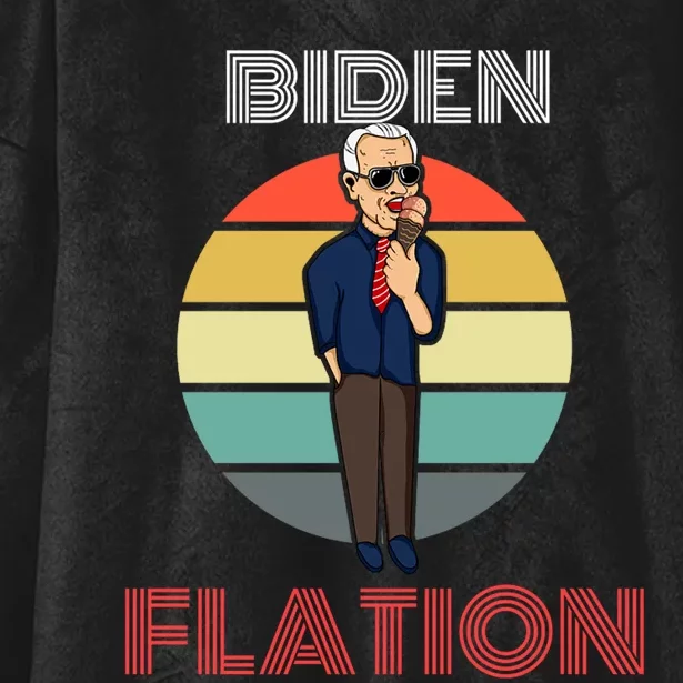 Biden Flation Joe Biden Sunset Hooded Wearable Blanket