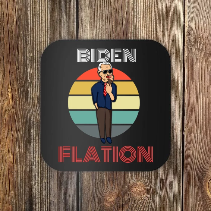 Biden Flation Joe Biden Sunset Coaster