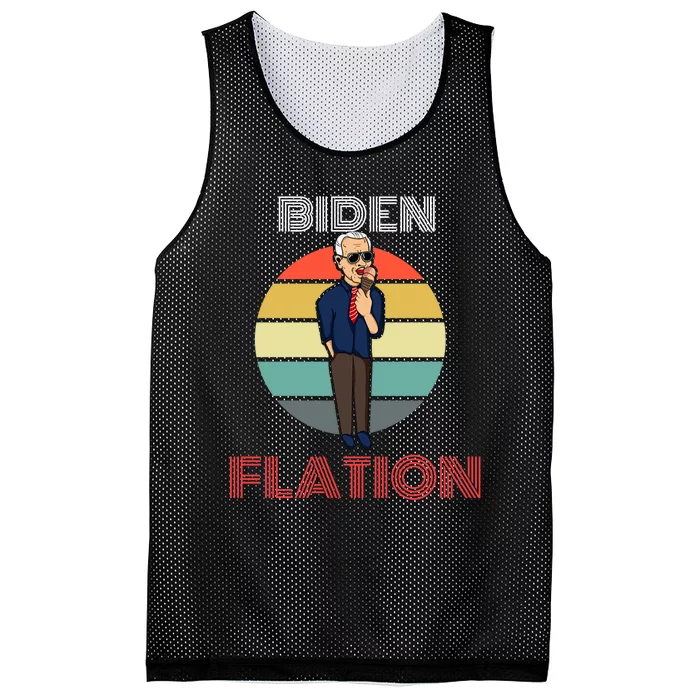 Biden Flation Joe Biden Sunset Mesh Reversible Basketball Jersey Tank