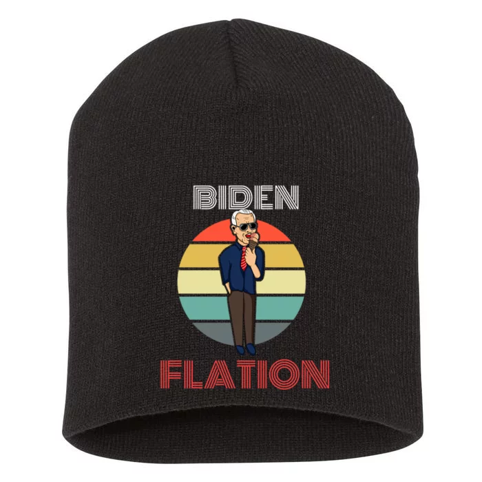 Biden Flation Joe Biden Sunset Short Acrylic Beanie