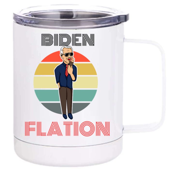 Biden Flation Joe Biden Sunset Front & Back 12oz Stainless Steel Tumbler Cup