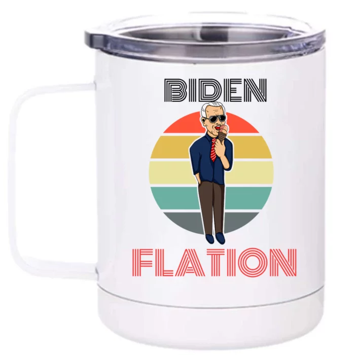 Biden Flation Joe Biden Sunset Front & Back 12oz Stainless Steel Tumbler Cup