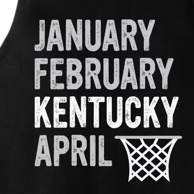 Basketball Fan January February Kentucky April Ladies Tri-Blend Wicking Tank