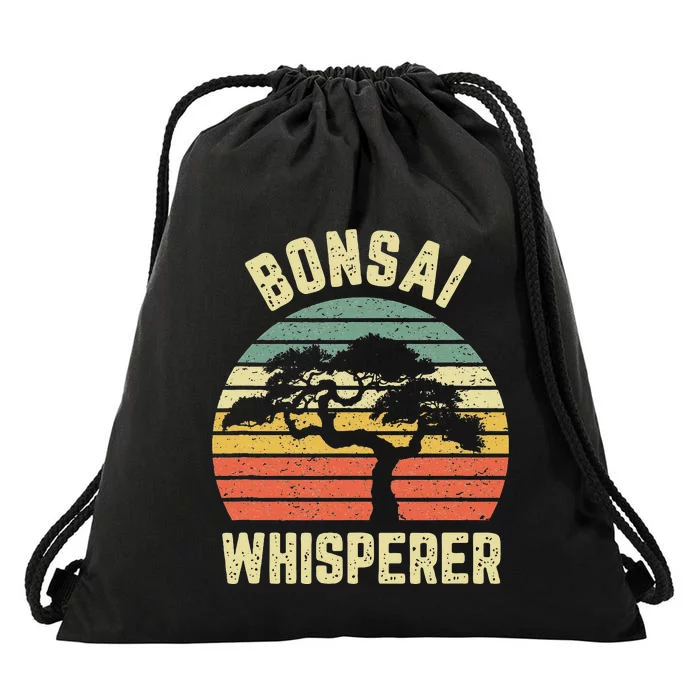 Bonsai Funny Japanese Bonsai Tree Whisperer Gift Drawstring Bag