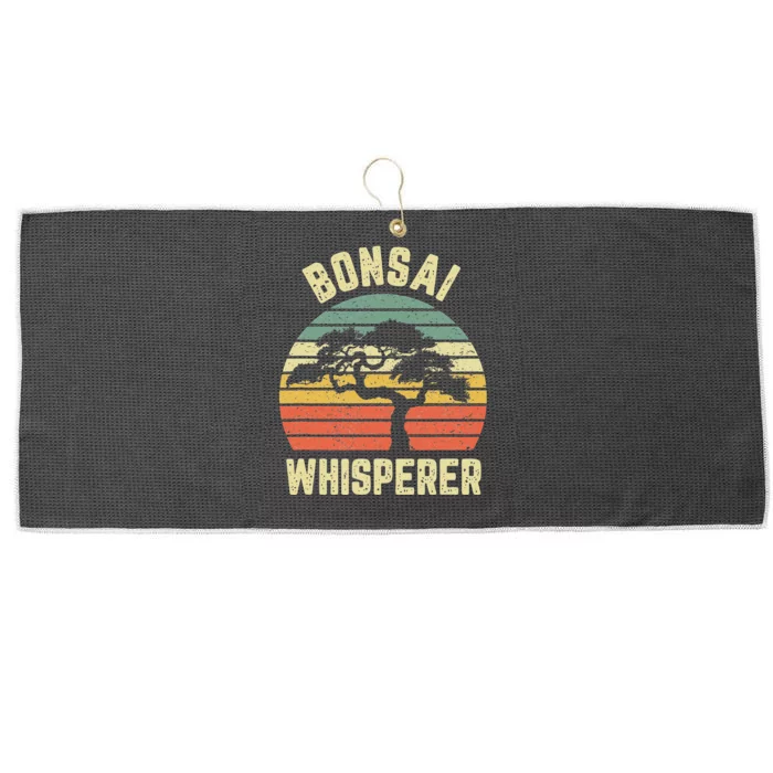 Bonsai Funny Japanese Bonsai Tree Whisperer Gift Large Microfiber Waffle Golf Towel